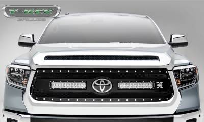 T-REX GRILLES - 2018-2021 Tundra Torch Grille, Black, 1 Pc, Replacement, Chrome Studs with (2) 12" LEDs, Does Not Fit Vehicles with Camera - Part # 6319661 - Image 4