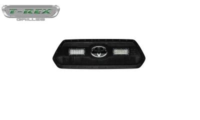 T-REX GRILLES - 2022 Toyota Tacoma Stealth Torch Grille, Black, 1 Pc, Insert, Black Studs, Incl. (2) 6 LEDs - Part # 6319511-BR - Image 4