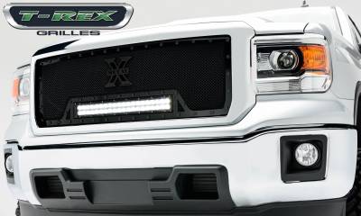 2014-2015 GMC Sierra 1500 Stealth Torch Grille, Black, 1 Pc, Insert, Black Studs with (1) 20 LED - Part # 6312081-BR