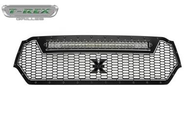 T-REX GRILLES - 2019-2021 Ram 1500 Laramie, Lone Star, Big Horn, Tradesman Stealth Laser Torch Grille, Black, 1 Pc, Replacement, Black Studs with 30 Inch LED, Does Not Fit Vehicles with Camera - Part # 7314651-BR - Image 7