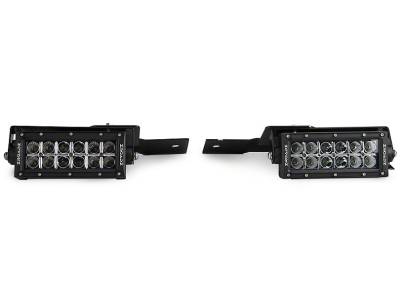 ZROADZ OFF ROAD PRODUCTS - 2010-2014 Ford F-150 Raptor Front Bumper OEM Fog LED Kit with (2) 6 Inch LED Straight Double Row Light Bars - PN #Z325651-KIT - Image 6