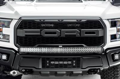 ZROADZ OFF ROAD PRODUCTS - 2017-2020 Ford F-150 Raptor OEM Bumper Grille LED Kit with 10 Inch LED Single Row Slim Light Bar - Part # Z415661-KIT - Image 3