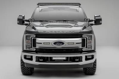 ZROADZ OFF ROAD PRODUCTS - 2017-2019 Ford Super Duty Front Bumper Center LED Kit with (1) 12 Inch LED Straight Double Row Light Bar - PN #Z325471-KIT - Image 5