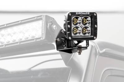 ZROADZ OFF ROAD PRODUCTS - Jeep JL, Gladiator Front Roof Side LED Bracket to mount (2) 3 Inch LED Pod Lights - PN #Z334851 - Image 1