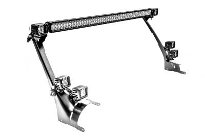ZROADZ OFF ROAD PRODUCTS - 2018-2024 Jeep JL/2019-2024 Gladiator Front Roof LED Kit with (1) 50 Inch LED Straight Double Row Light Bar and (4) 3 Inch LED Pod Lights - PN #Z374831-KIT4 - Image 11