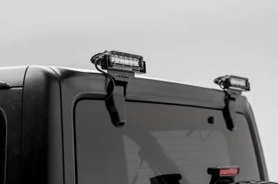 ZROADZ OFF ROAD PRODUCTS - 2019-2022 Jeep JL Rear Window LED Bracket to mount (2) 6 Inch Staight Single Row LED Light Bars - Part # Z394941 - Image 1