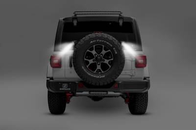 ZROADZ OFF ROAD PRODUCTS - 2019-2024 Jeep JL/JLU Rear Tire Carrier LED Bracket to mount (2) 3 Inch LED Pod Lights - PN #Z394951 - Image 1
