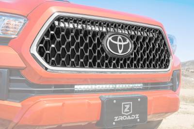 ZROADZ OFF ROAD PRODUCTS - 2018-2022 Toyota Tacoma TRD Sport, Off-Road OEM Grille LED Kit with (1) 30 Inch LED Straight Single Row Slim Light Bar - PN #Z419811-KIT - Image 3
