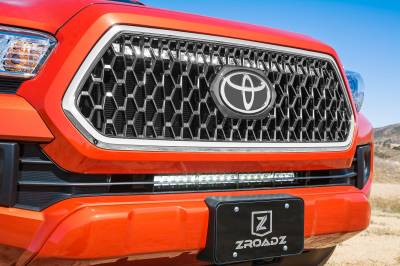 ZROADZ OFF ROAD PRODUCTS - 2018-2022 Toyota Tacoma TRD Sport, Off-Road OEM Grille LED Kit with (1) 30 Inch LED Straight Single Row Slim Light Bar - PN #Z419811-KIT - Image 4