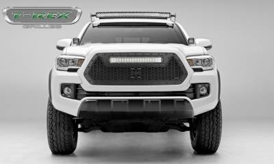 T-REX GRILLES - 2016-2017 Tacoma Stealth Laser Torch Grille, Black, 1 Pc, Insert, Black Studs with (1) 20" LED - Part # 7319411-BR - Image 1