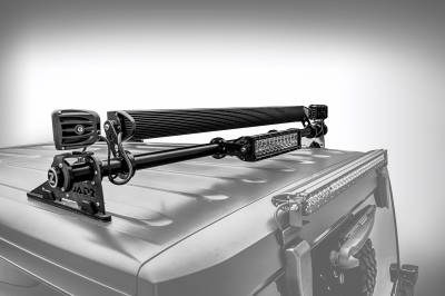 ZROADZ OFF ROAD PRODUCTS - 2007-2022 Jeep JK, JL Modular Rack LED Kit with (1) 40 Inch (1) 30 Inch Straight Double Row Light Bars, (2) 3 Inch LED Pod Lights - Part # Z350050-JK-KIT-A - Image 2