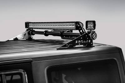 ZROADZ OFF ROAD PRODUCTS - 2007-2022 Jeep JK, JL Modular Rack LED Kit with (1) 40 Inch (1) 30 Inch Straight Double Row Light Bars, (2) 3 Inch LED Pod Lights - Part # Z350050-JK-KIT-A - Image 14