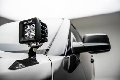 ZROADZ OFF ROAD PRODUCTS - 2016-2017 Ford Explorer Hood Hinge LED Bracket to mount (2) 3 Inch LED Pod Lights - Part # Z366641 - Image 1