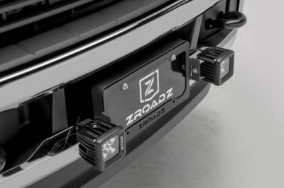 ZROADZ OFF ROAD PRODUCTS - Universal License Plate Frame LED Bracket to mount (2) 3 Inch LED Pod Lights - Part # Z310005 - Image 4