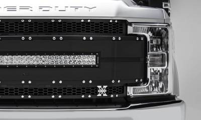 T-REX GRILLES - 2017-2019 Ford Super Duty Torch AL Grille, Black Mesh and Trim, 1 Pc, Replacement, Chrome Studs with (1) 30" LED, Fits Vehicles with Camera - Part # 6315491 - Image 5