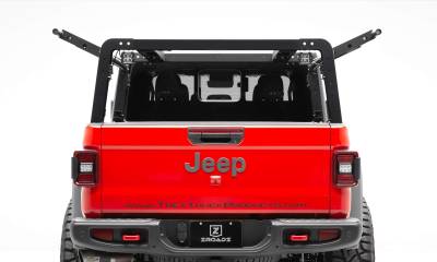 ZROADZ OFF ROAD PRODUCTS - 2019-2022 Jeep Gladiator Access Overland Rack With Two Lifting Side Gates, For use on Factory Trail Rail Cargo Systems - PN #Z834111 - Image 5