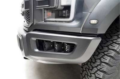 ZROADZ OFF ROAD PRODUCTS - 2017-2020 Ford F-150 Raptor Front Bumper OEM Fog Amber LED Kit with (2) 3 Inch Amber LED Pod Lights and (4) 3 Inch LED Pod Lights- PN #Z325672-KIT - Image 6