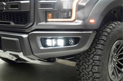 ZROADZ OFF ROAD PRODUCTS - 2017-2020 Ford F-150 Raptor Front Bumper OEM Fog Amber LED Kit with (2) 3 Inch Amber LED Pod Lights and (4) 3 Inch LED Pod Lights- Part # Z325672-KIT - Image 3