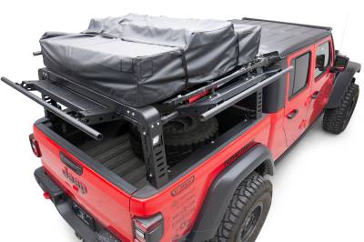 ZROADZ OFF ROAD PRODUCTS - 2019-2022 Jeep Gladiator Access Overland Rack With Three Lifting Side Gates, For use on Factory Trail Rail Cargo Systems - Part # Z834211 - Image 3
