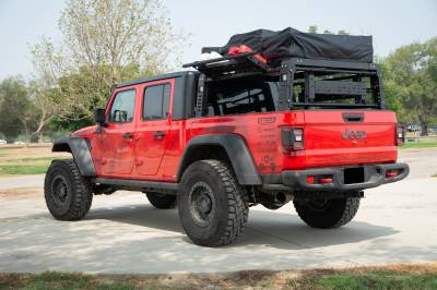 ZROADZ OFF ROAD PRODUCTS - 2019-2024 Jeep Gladiator Access Overland Rack With Three Lifting Side Gates, For use on Factory Trail Rail Cargo Systems - PN #Z834211 - Image 19