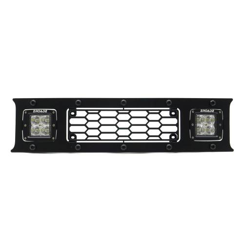T-REX GRILLES - 2018-2020 Ford F-150 Limited, Lariat Stealth Laser Torch Bumper Grille, Black, 1 Pc, Overlay, Black Studs with (2) 3 Inch LED Cube Lights - Part # 7325711-BR - Image 4