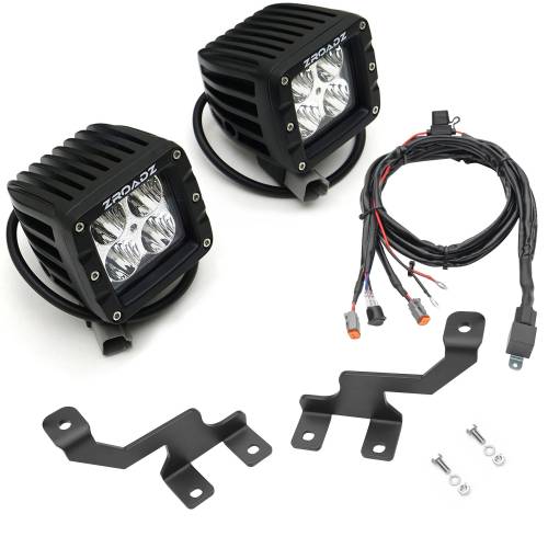 ZROADZ OFF ROAD PRODUCTS - Ford Hood Hinge LED Kit with (2) 3 Inch LED Pod Lights - Part # Z365601-KIT2 - Image 5