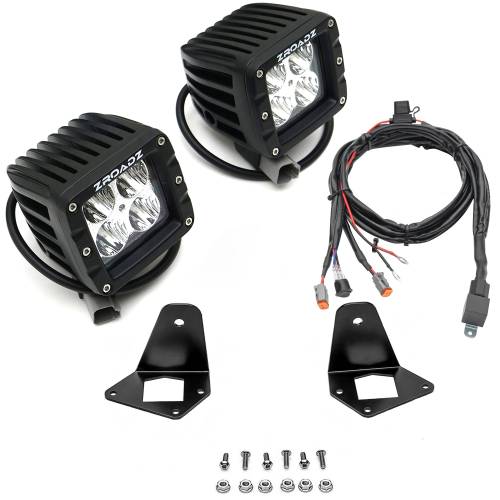 ZROADZ OFF ROAD PRODUCTS - 2018-2024 Jeep JL/2019-2024 Gladiator Front Roof Side LED Kit with (2) 3 Inch LED Pod Lights - PN #Z334851-KIT2 - Image 4