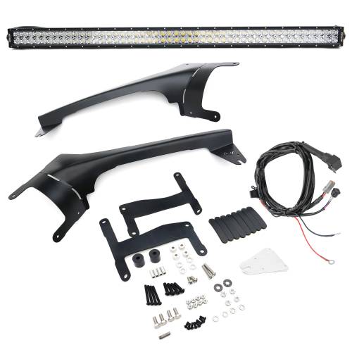 ZROADZ OFF ROAD PRODUCTS - 2018-2024 Jeep JL/2019-2024 Gladiator Front Roof LED Kit with 50 Inch LED Straight Double Row Light Bar - PN #Z374831-KIT - Image 7