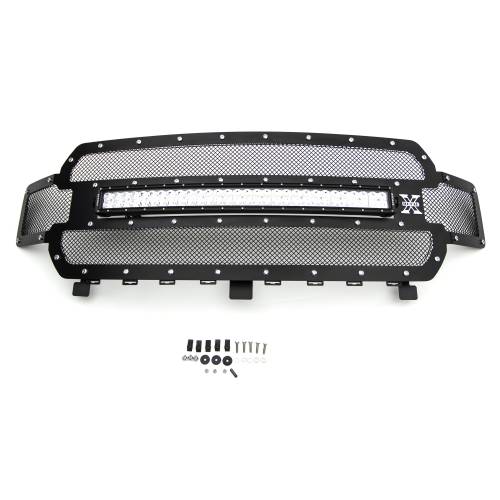 T-REX GRILLES - 2018-2020 F-150 Torch Grille, Black, 1 Pc, Replacement, Chrome Studs with 30 Inch LED, Does Not Fit Vehicles with Camera - Part # 6315711 - Image 7
