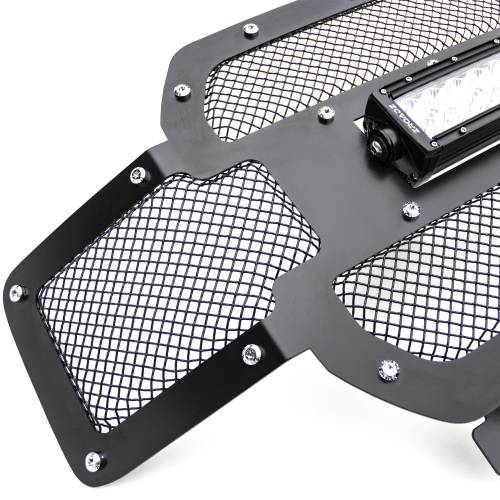 T-REX GRILLES - 2018-2020 F-150 Torch Grille, Black, 1 Pc, Replacement, Chrome Studs with 30 Inch LED, Does Not Fit Vehicles with Camera - PN #6315711 - Image 9