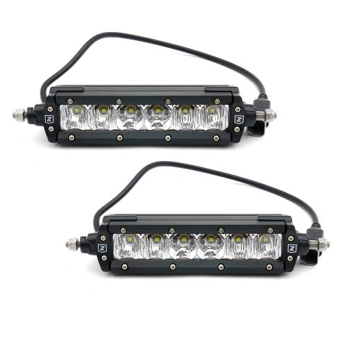 ZROADZ OFF ROAD PRODUCTS - 2017-2019 Ford Super Duty Lariat, King Ranch OEM Grille LED Kit with (2) 6 Inch LED Straight Single Row Slim Light Bars - Part # Z415473-KIT - Image 8