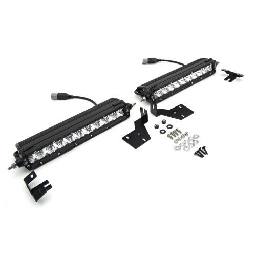 ZROADZ OFF ROAD PRODUCTS - 2017-2019 Ford Super Duty Platinum OEM Grille LED Kit with (2) 10 Inch LED Single Row Slim Light Bar - PN #Z415371-KIT - Image 5