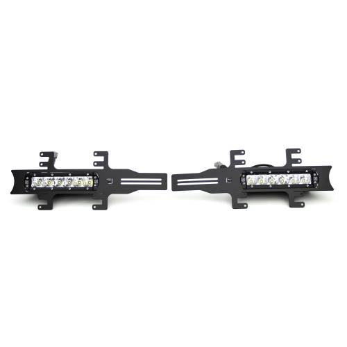ZROADZ OFF ROAD PRODUCTS - 2018-2020 Ford F-150 Platinum OEM Grille LED Kit with (2) 6 Inch LED Straight Single Row Slim Light Bars, Black - PN# Z415581-KIT - Image 8