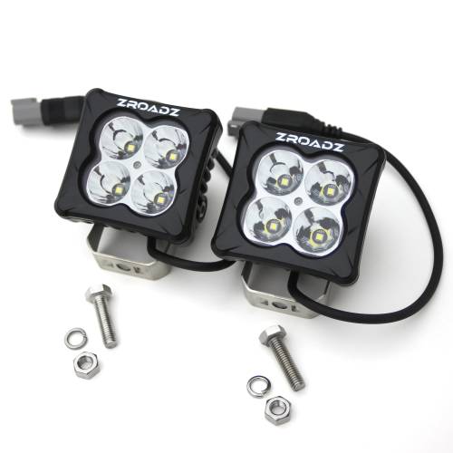 ZROADZ OFF ROAD PRODUCTS - 3 inch ZROADZ LED Light Pod Kit, G2 Series, Bright White, Spot Beam, 2 Piece With Wiring Harness - PN #Z30BC20W-D3S-K - Image 2
