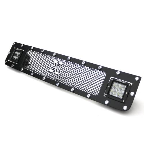 T-REX GRILLES - 2007-2014 Toyota FJ Cruiser Torch Grille, Black, 1 Pc, Insert, Chrome Studs with (2) 3" LED Cube Lights - Part # 6319321 - Image 7