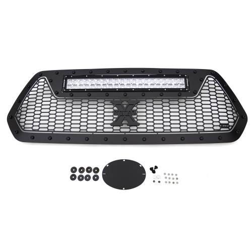 T-REX GRILLES - 2016-2017 Toyota Tacoma Stealth Laser Torch Grille, Black, 1 Pc, Insert, Black Studs with (1) 20" LED - Part # 7319411-BR - Image 2