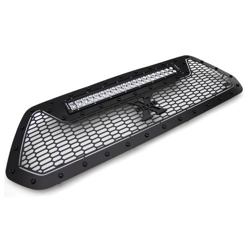 T-REX GRILLES - 2016-2017 Tacoma Stealth Laser Torch Grille, Black, 1 Pc, Insert, Black Studs with (1) 20" LED - Part # 7319411-BR - Image 4