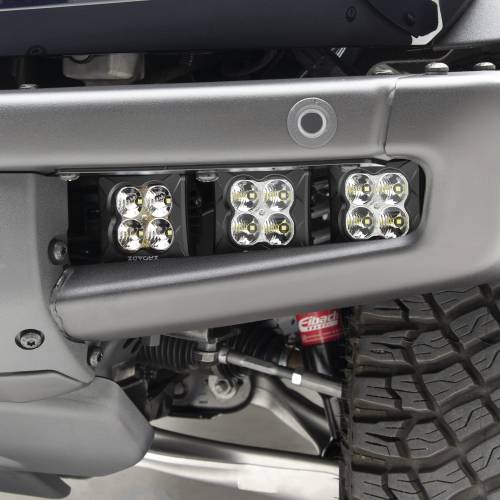 ZROADZ OFF ROAD PRODUCTS - 2021-2022 Ford Bronco Front Bumper Fog LED Brackets ONLY, Used to mount (6) 3-Inch ZROADZ LED Light Pods - Part # Z325401 - Image 1