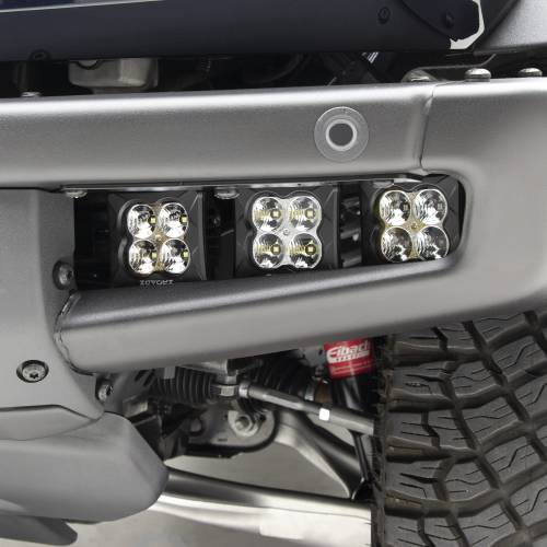 ZROADZ OFF ROAD PRODUCTS - 2021-2022 Ford Bronco Front Bumper OEM Fog Amber LED Kit with (2) 3 Inch Amber LED Pod Lights and (4) 3 Inch White LED Pod Lights- PN #Z325401-KITAW - Image 2