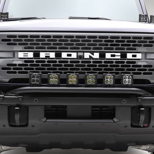 ZROADZ OFF ROAD PRODUCTS - 2021-2022 Ford Bronco Front Bumper Top LED Bracket to mount (6) 3 Inch LED Light Pods - PN #Z325431 - Image 1