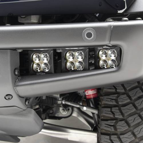 ZROADZ OFF ROAD PRODUCTS - 2021-2024 Ford Bronco Front Bumper OEM Fog LED Kit with (6) 3 Inch Amber LED Pod Lights - PN #Z325401-KITA - Image 2