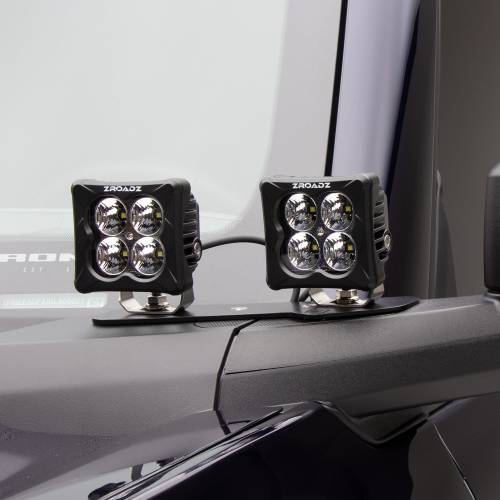 ZROADZ OFF ROAD PRODUCTS - 2021-2023 Ford Bronco Mirror/Ditch Light LED KIT, Includes (2) 3 inch ZROADZ White and (2) Amber LED Pod Lights - Part # Z365401-KIT4AW - Image 2