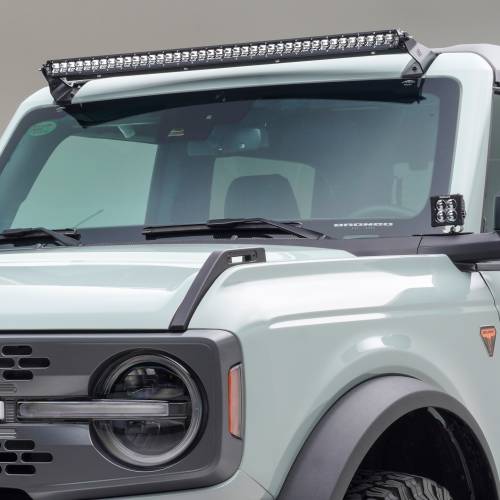 ZROADZ OFF ROAD PRODUCTS - 2021-2022 Ford Bronco Front Roof LED Kit with (1) 40 Inch LED Straight Single Row Slim Light Bar - PN #Z335401-KIT - Image 2