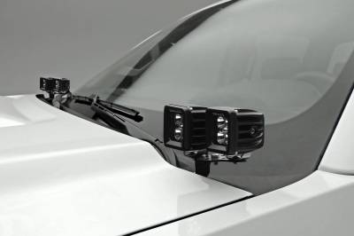 ZROADZ OFF ROAD PRODUCTS - 2015-2019 Chevrolet Silverado HD Hood Hinge LED Kit with (4) 3 Inch LED Pod Lights - Part # Z361221-KIT4 - Image 2