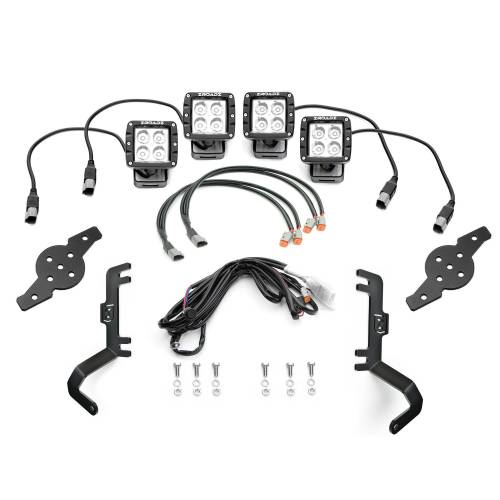 ZROADZ OFF ROAD PRODUCTS - 2019-2022 GMC Sierra 1500 Hood Hinge LED Kit with (4) 3 Inch LED Pod Lights - Part #  Z362281-KIT4 - Image 10