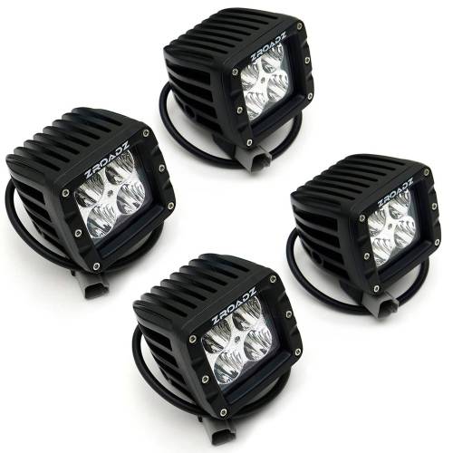 ZROADZ OFF ROAD PRODUCTS - 2017-2022 Ford Super Duty Hood Hinge LED Kit with (4) 3 Inch LED Pod Lights - Part # Z365471-KIT4 - Image 5