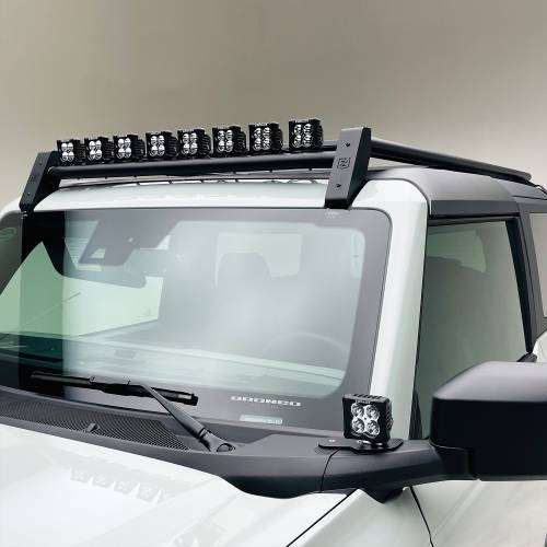 ZROADZ OFF ROAD PRODUCTS - 2021-2022 Ford Bronco 2 Door Roof Rack KIT, Includes (6) 3 inch ZROADZ White and (2) Amber LED Pods Lights - Part # Z845211 - Image 5