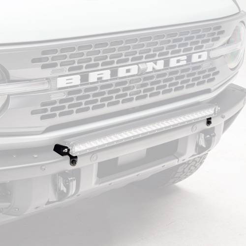 ZROADZ OFF ROAD PRODUCTS - 2021-2022 Ford Bronco Front Bumper Top Brackets ONLY, Used to mount (1) 30 inch ZROADZ LED Straight Single Row Light Bar - Part # Z325421 - Image 1