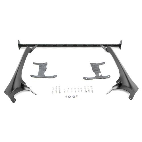 ZROADZ OFF ROAD PRODUCTS - 2018-2024 Jeep JL/2019-2024 Gladiator, Multi-LED Roof Cross Bar and 2-Pod A-Pillar Brackets ONLY, Holds (12) 3-Inch ZROADZ Light Pods, (Not Included) - Part # Z934931-BK2 - Image 2