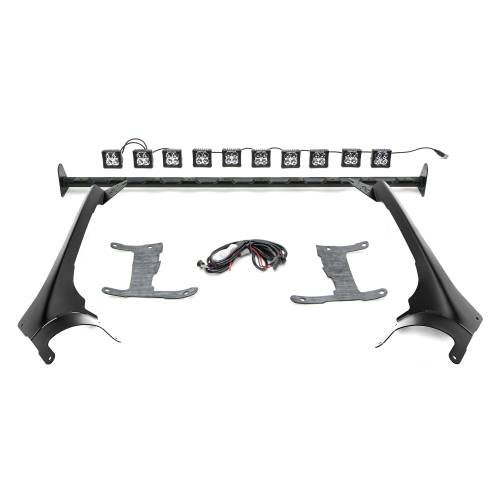 ZROADZ OFF ROAD PRODUCTS - 2018-2023 JEEP JL/2019-2023 Jeep Gladiator, Multi-LED Roof Cross Bar and A-Pillar Kit, Includes (10) 3-Inch ZROADZ Light Pods - Part # Z934931-KITAW - Image 4
